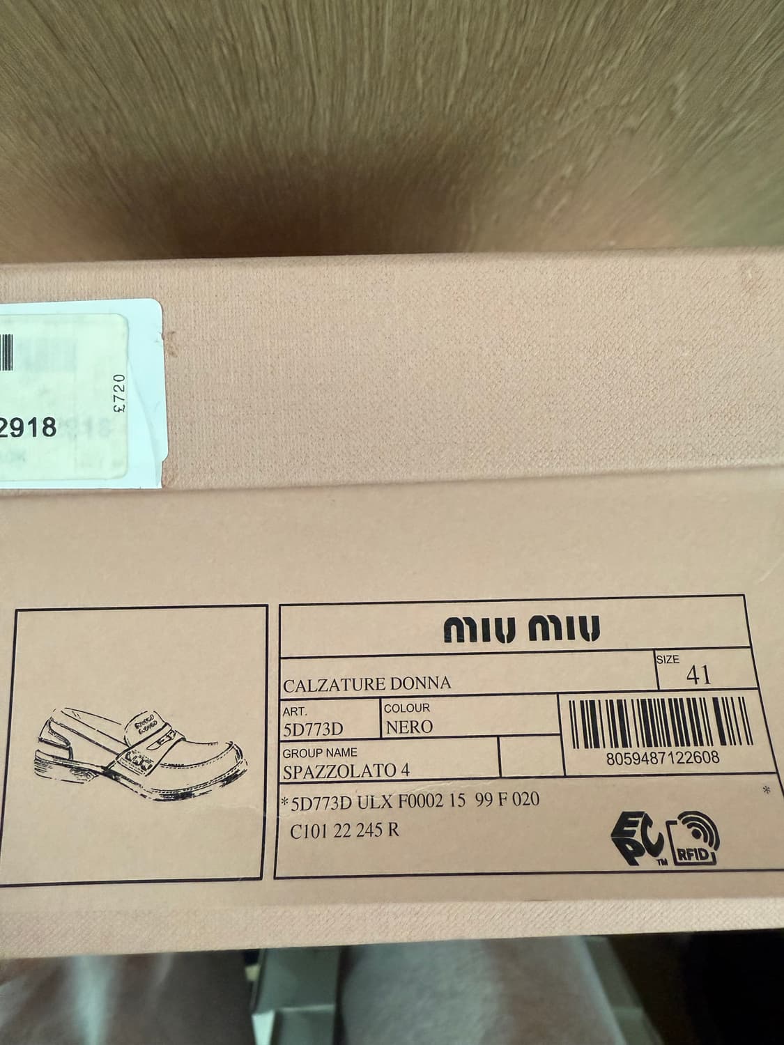 [41] 미우 미우 Miu Miu 가죽 레더 페니 코인 로퍼 블랙 상품이미지4