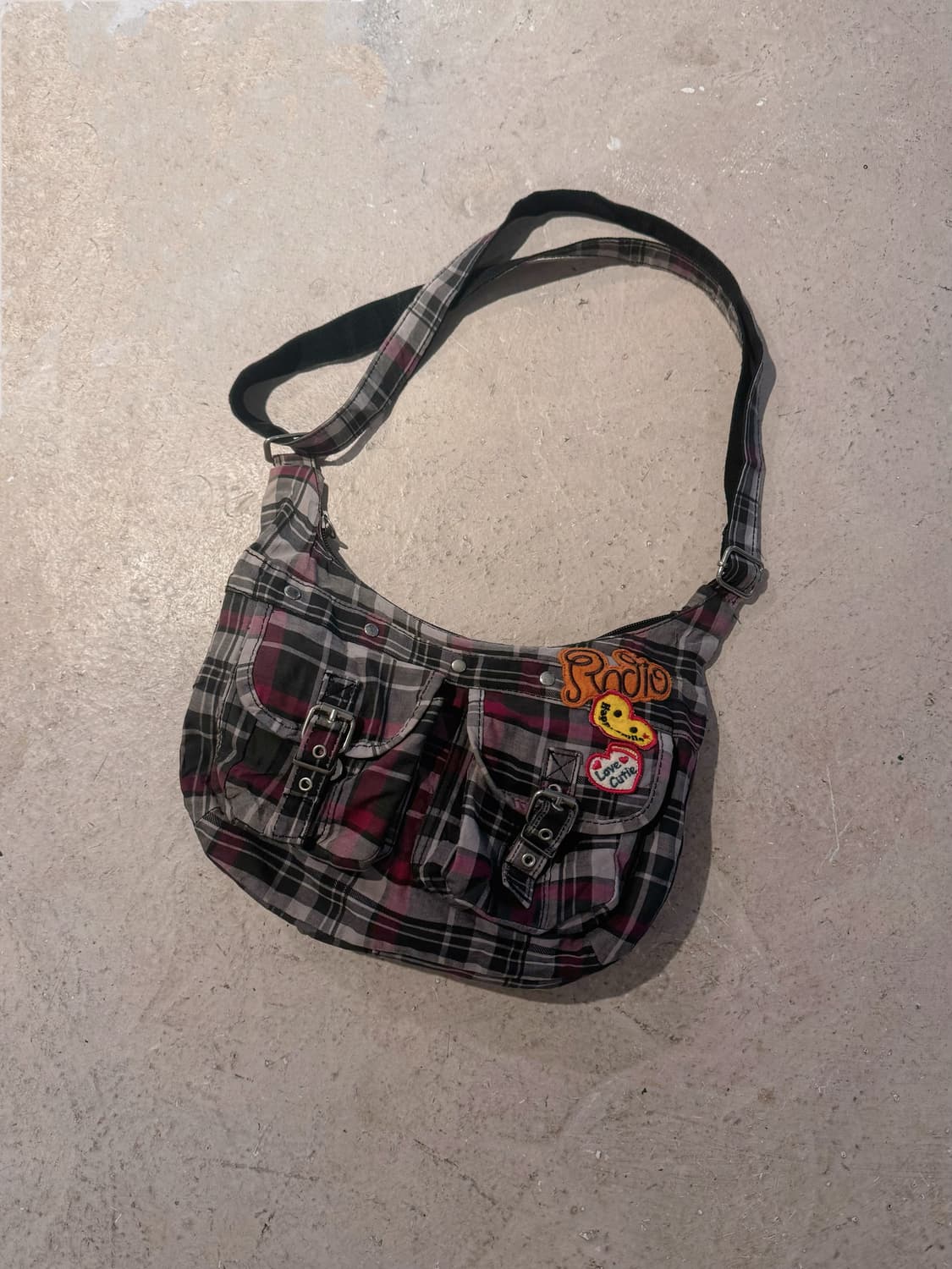 체크 포켓 숄더백 상품이미지1