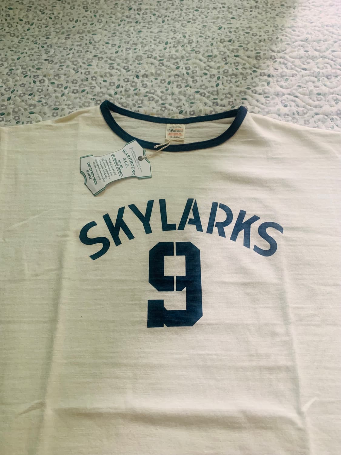 [XL] 웨어하우스 LOT 4059 SKYLARKS 9 링거티셔츠 크림 상품이미지7