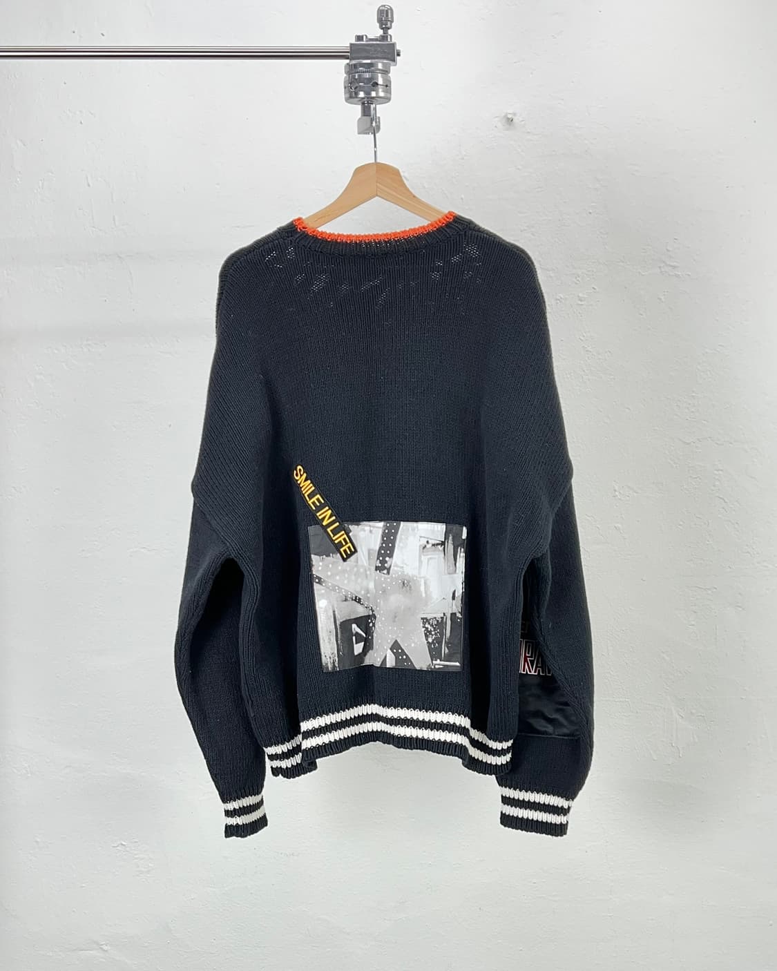 디젤 브레인 제네레이션 블랙 크루넥 패치 니트 상품이미지6