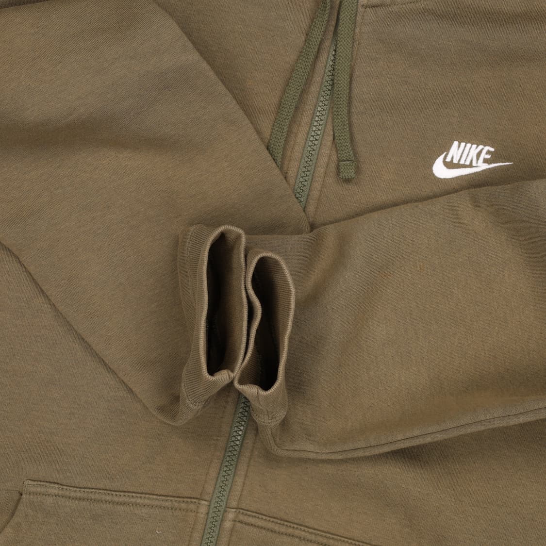 US L 나이키 NSW 솔로스우시 풀집 후드집업 자켓 빈티지카키 3891 상품이미지5