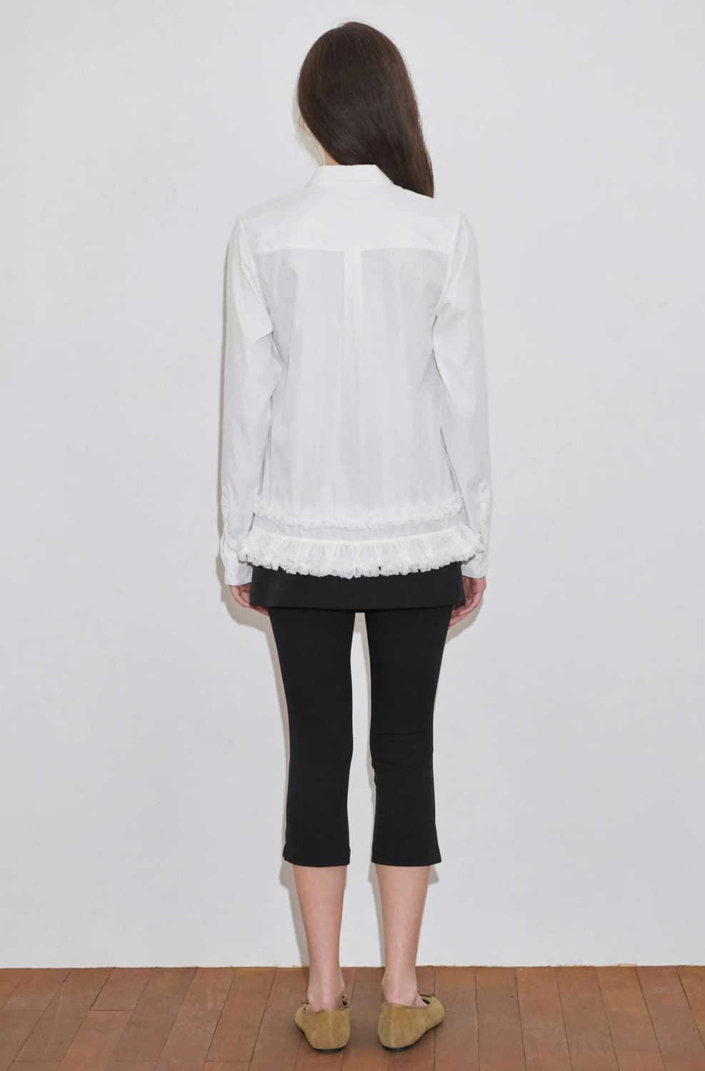 시눈 프릴 블라우스 logo frill collar shirt 판매해요 상품이미지3