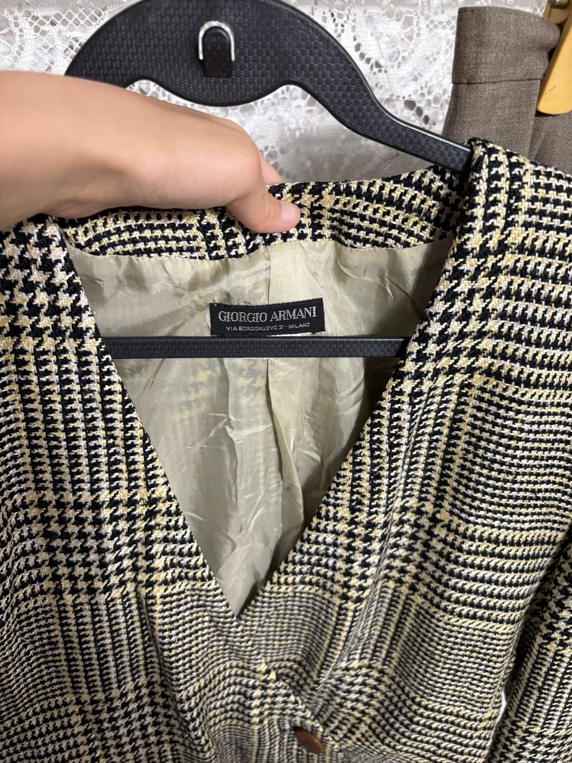 Giorgio Armani 체크 트위드 자켓 상품이미지3