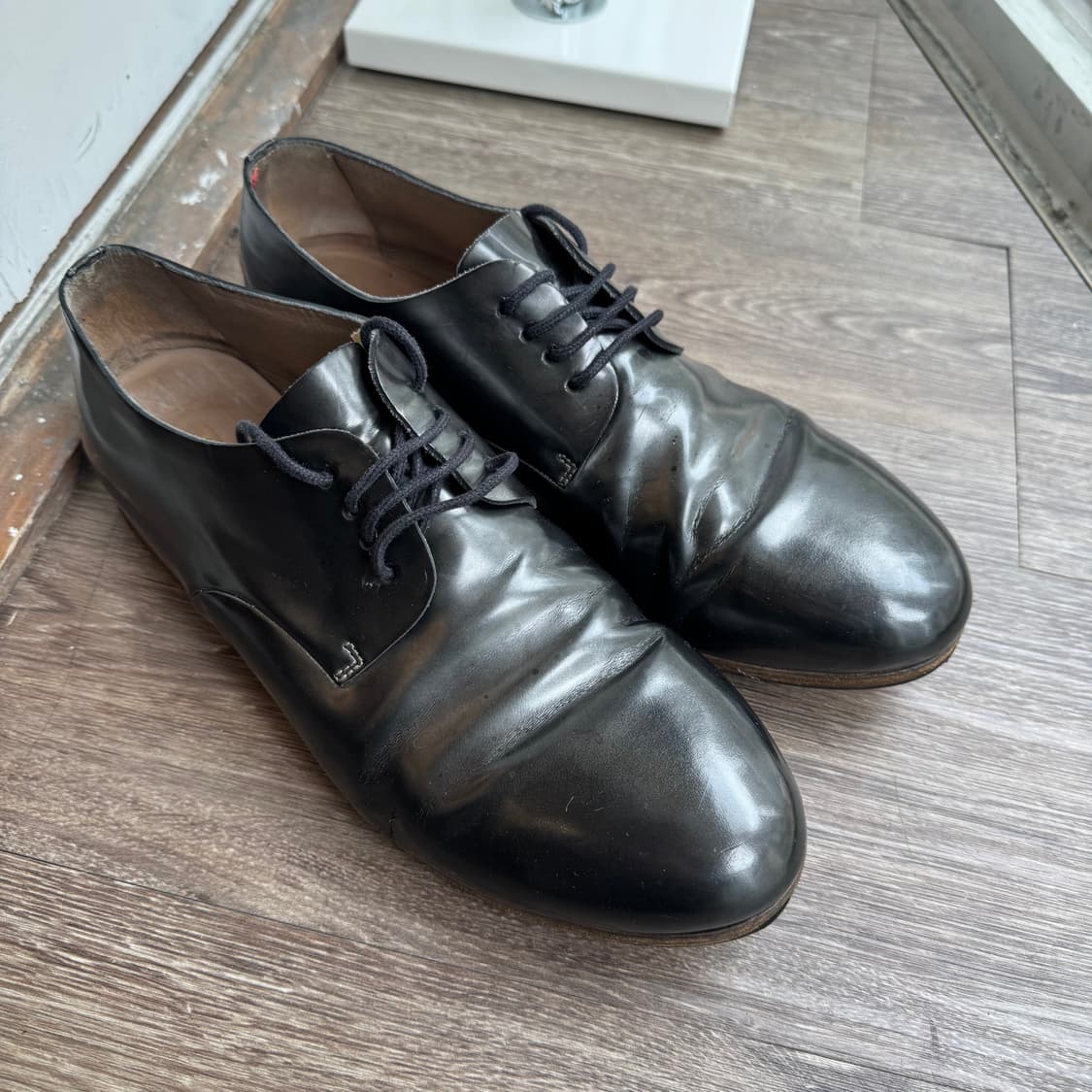 MARSELL 페이턴트 레더 더비 슈즈 상품이미지1