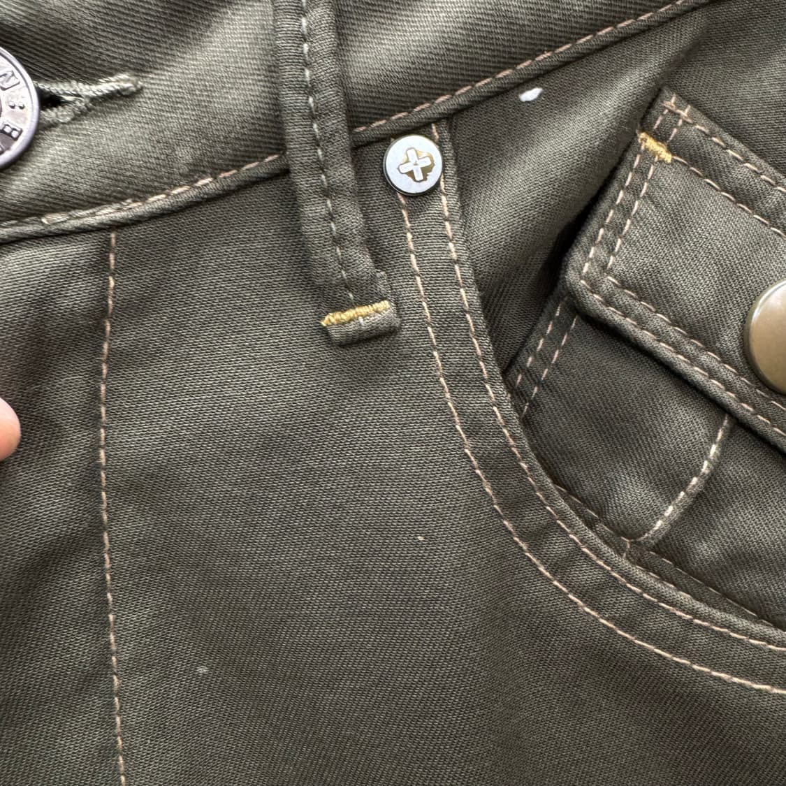 00s 에드윈 빈티지 카고 팬츠 전면 멀티 포켓 포인트 카키 상품이미지9