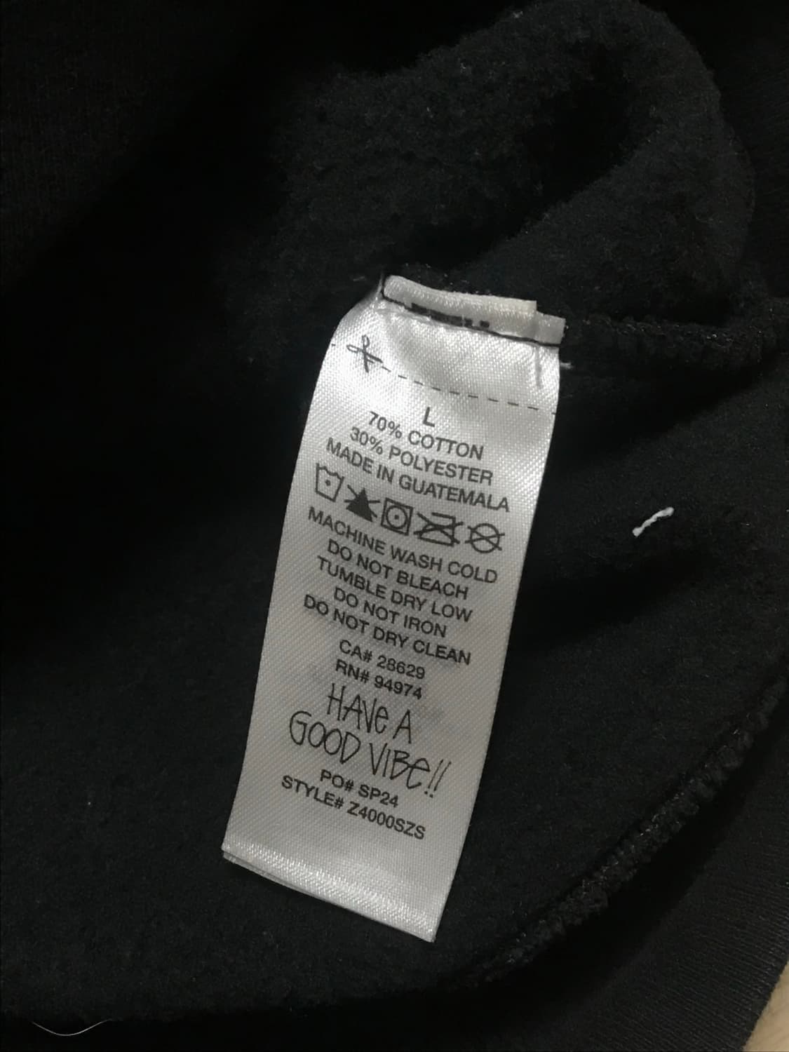 [L] 스투시 스탁 후드집업 블랙 상품이미지5