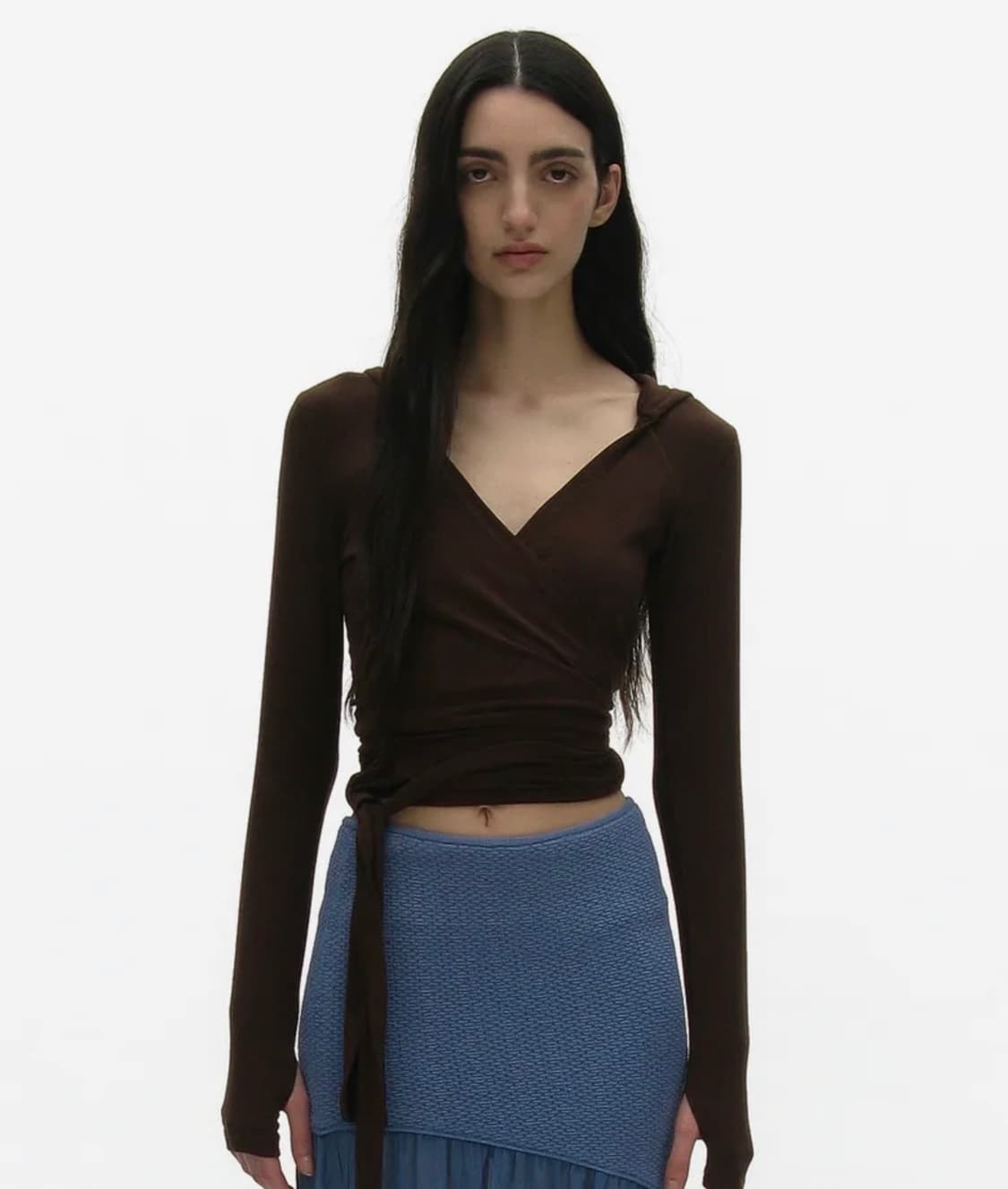 파르티멘토 PARTIMENTO 후디드 저지 랩 가디건 상품이미지1