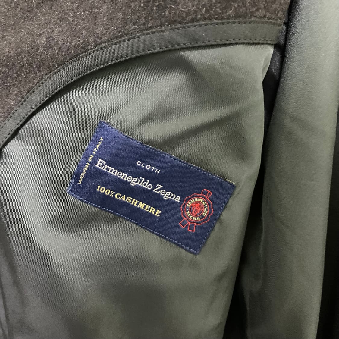 킨록앤더슨 일본 빈티지 캐시미어 100 코트 차콜 S 상품이미지6