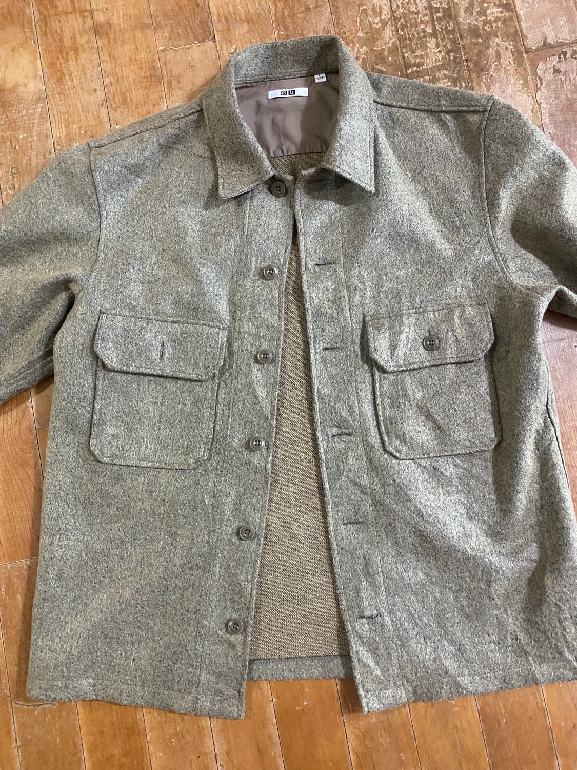 유니클로 U라인 셔츠 자켓 L 상품이미지2