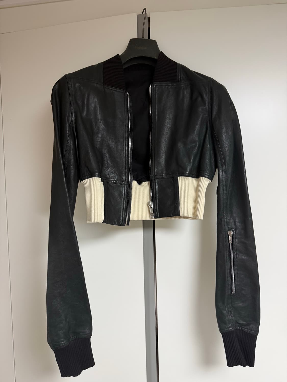 릭오웬스 크롭 레더 봄버 자켓 상품이미지2