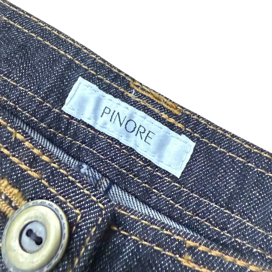 JPN pinore 버튼 디테일 생지 데님 와이드팬츠 상품이미지5