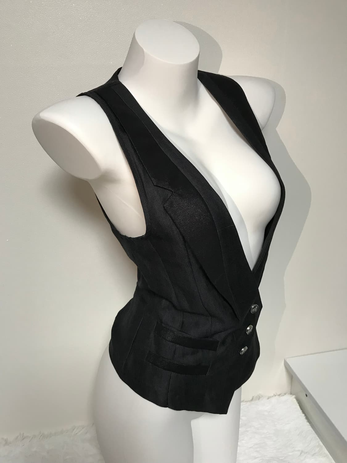 y2k black vest 상품이미지4