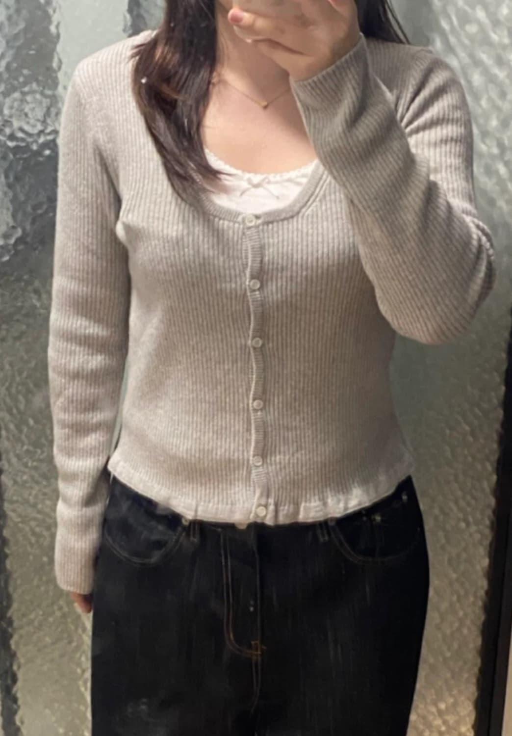 피터앤웬디 그레이 프릴 가디건 상품이미지5
