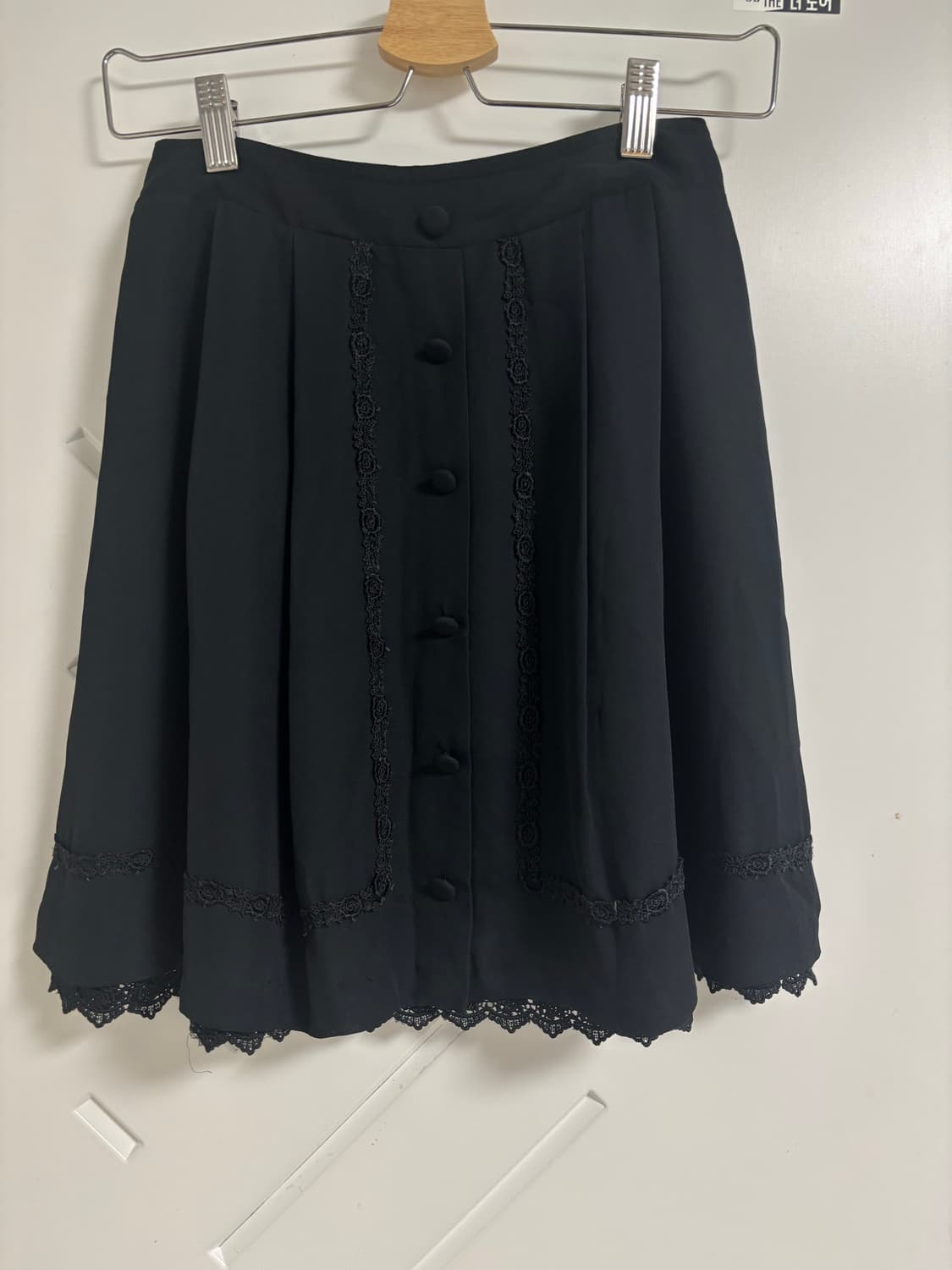 일본빈티지 로걀 공겜 블랙 레이스 스커트 상품이미지2