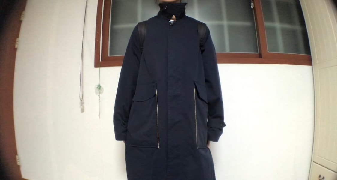 네이비 면 코트 상품이미지2