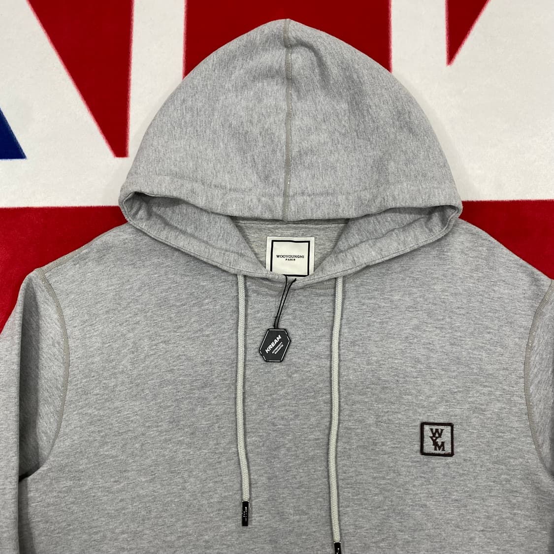 우영미 그레이 백로고 후드티 100 상품이미지2