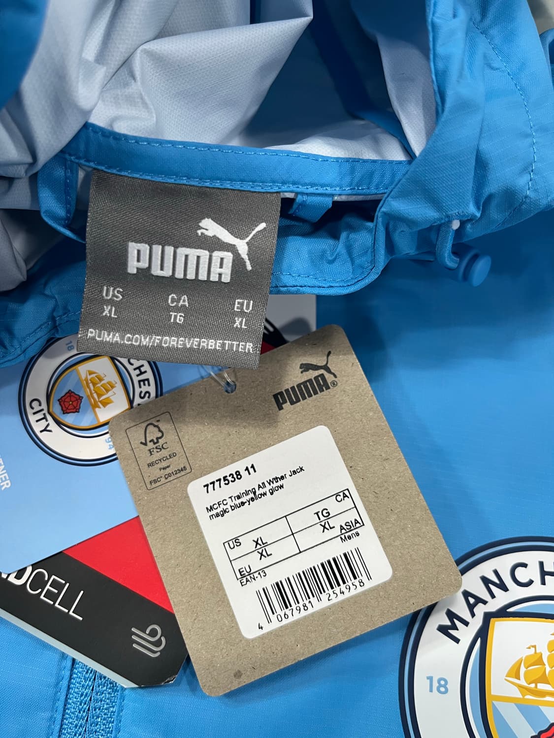 푸마 맨체스터 시티 FC 자켓 (새제품) 상품이미지3