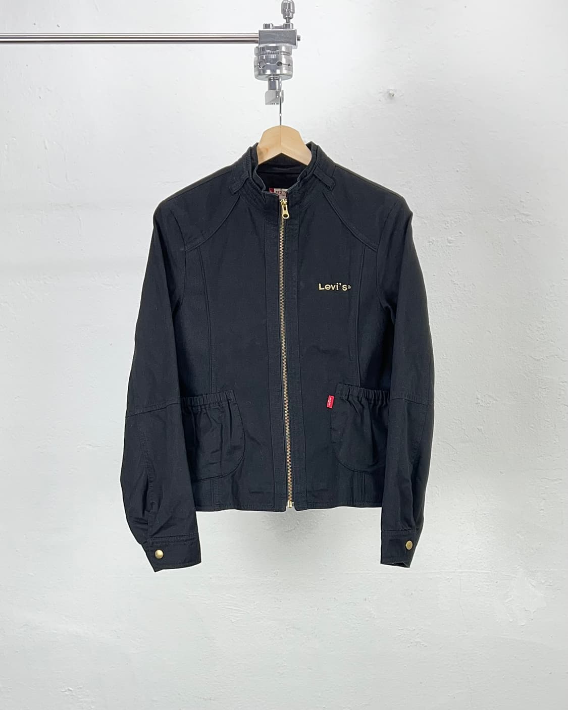 리바이스 레드 탭 블랙 골드 코튼 라이더 자켓 상품이미지1