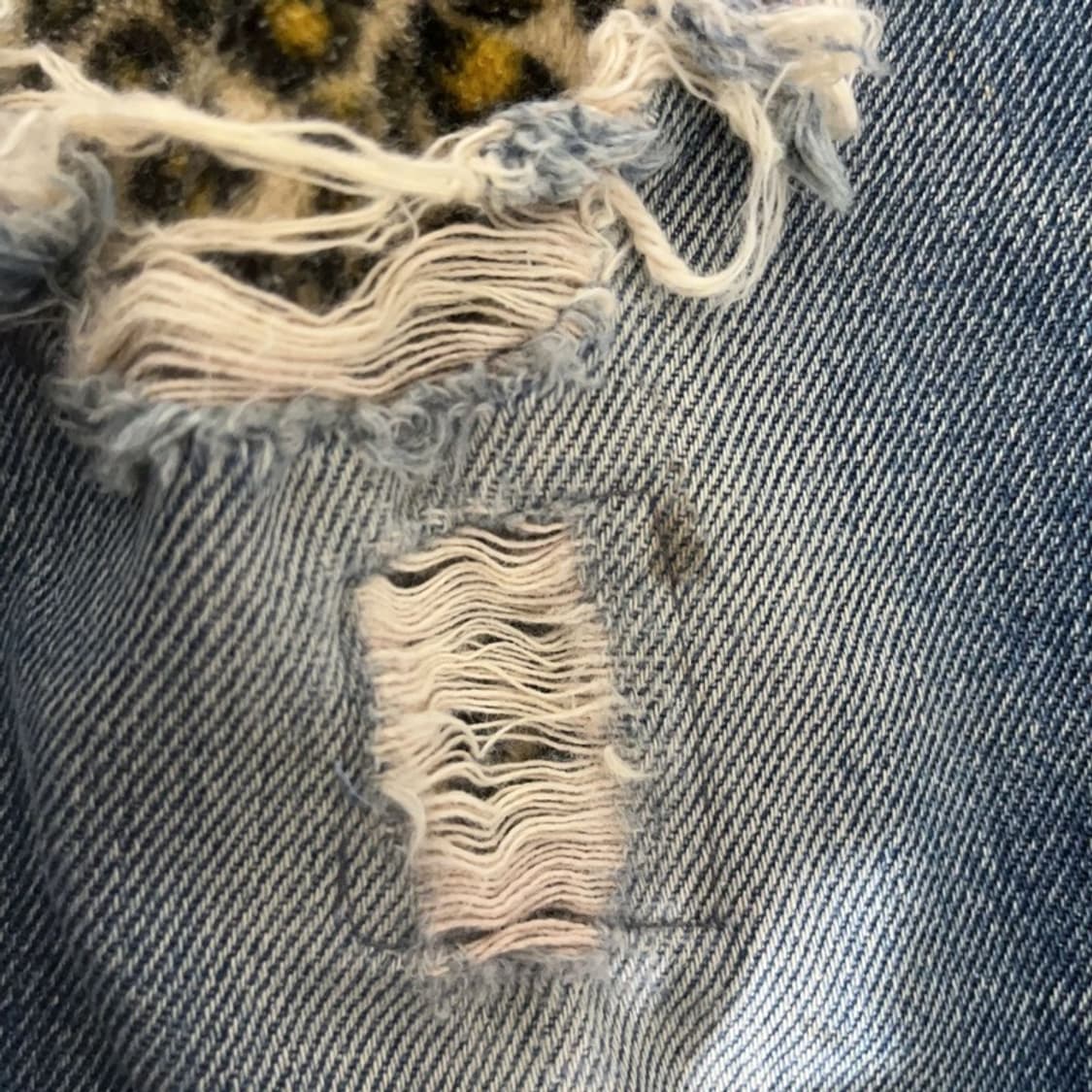 리바이스 희귀 갸루 레오파드 데미지 커스텀 데님팬츠 31인치 C07467 상품이미지8