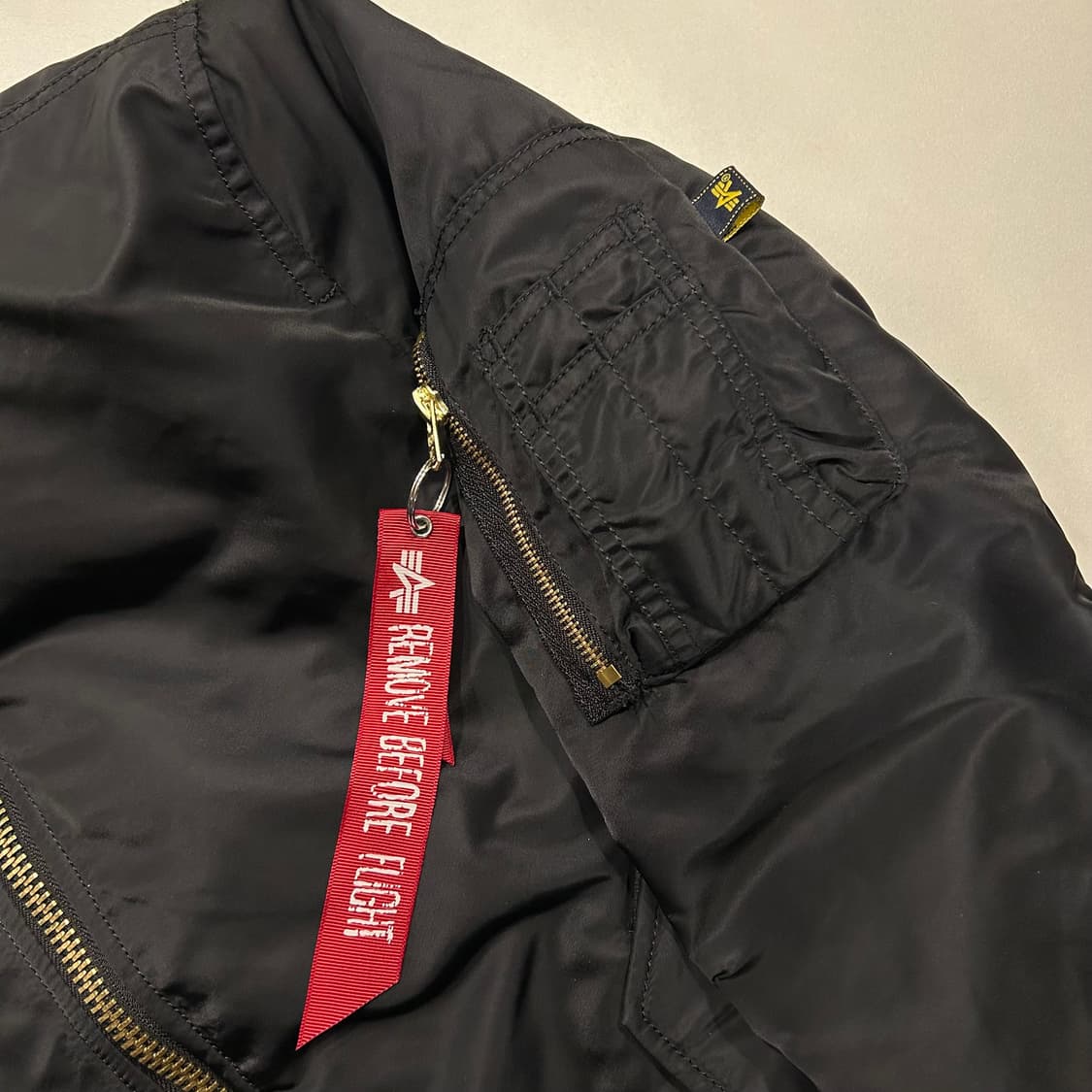 [S] 알파인더스트리 USA MA-1 마원 자켓 블랙 A505 상품이미지5
