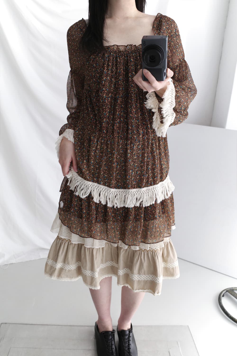 flower fringe blouse 상품이미지4