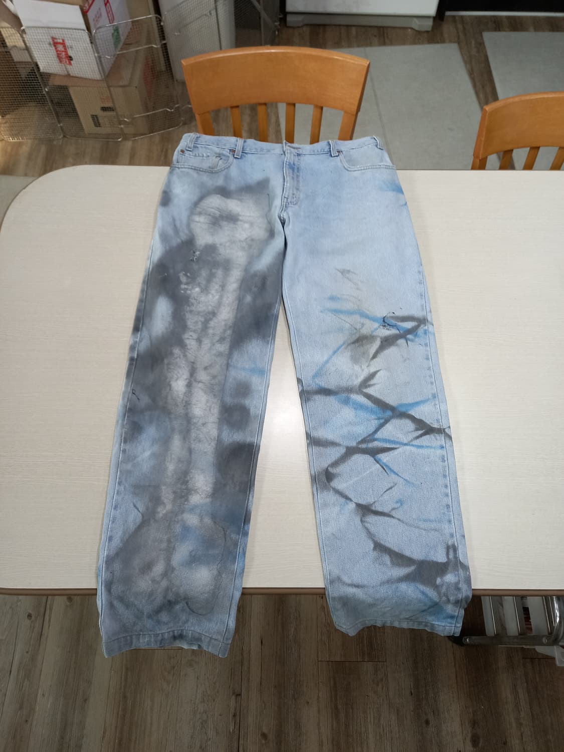 36-37 90's 리바이스570 테이퍼드 연청 커스텀 36-434 상품이미지1