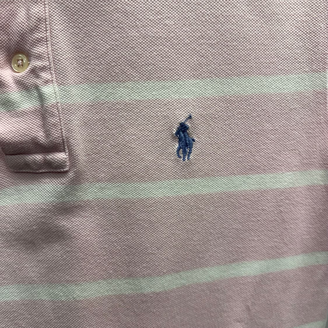 Polo, Baby Pink Stripe Polo Shirt 상품이미지5