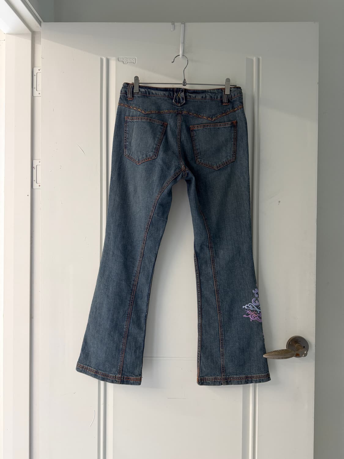 일본빈티지 페어리코어 자수 부츠컷데님 상품이미지10