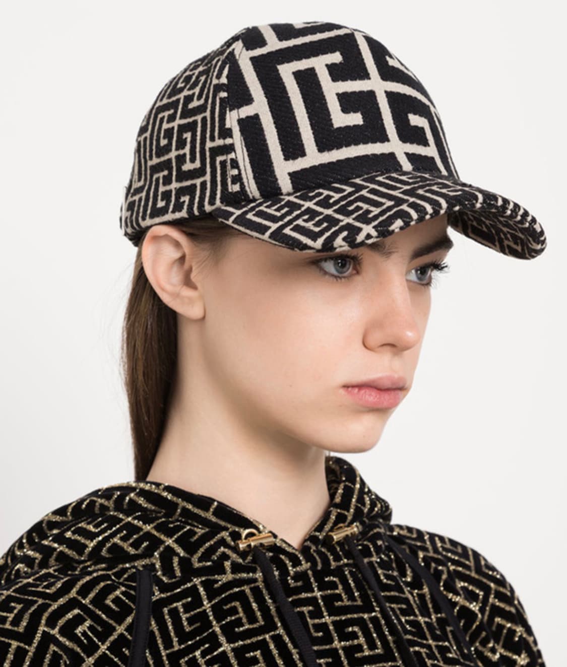 발망 자카드 모노그램 볼캡 상품이미지1