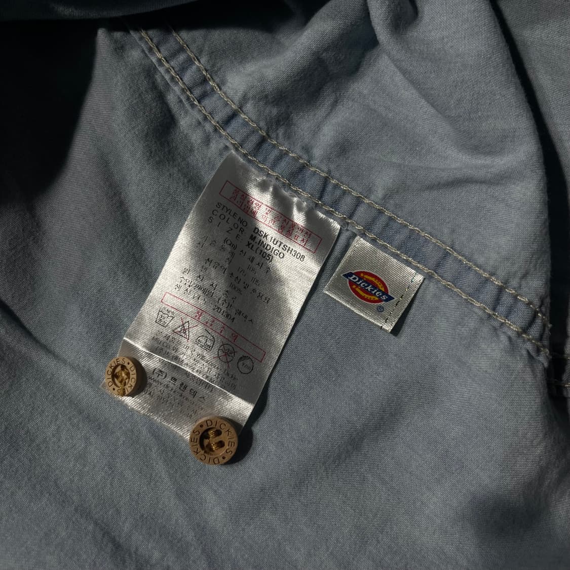 DICKIES 디키즈 워싱 데님 셔츠 상품이미지6