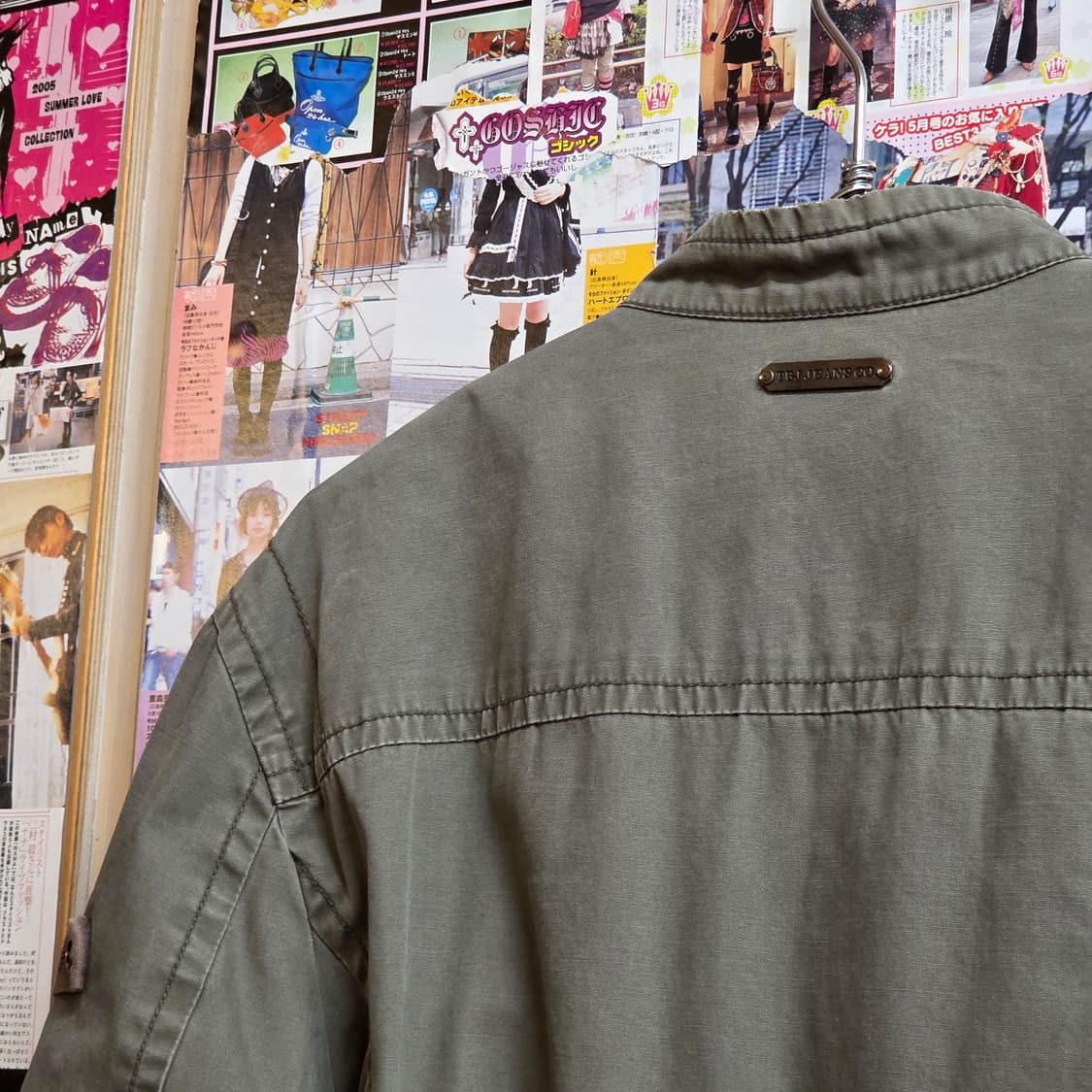 빈티지 포켓 포인트 카키 코튼 워크 자켓 상품이미지6