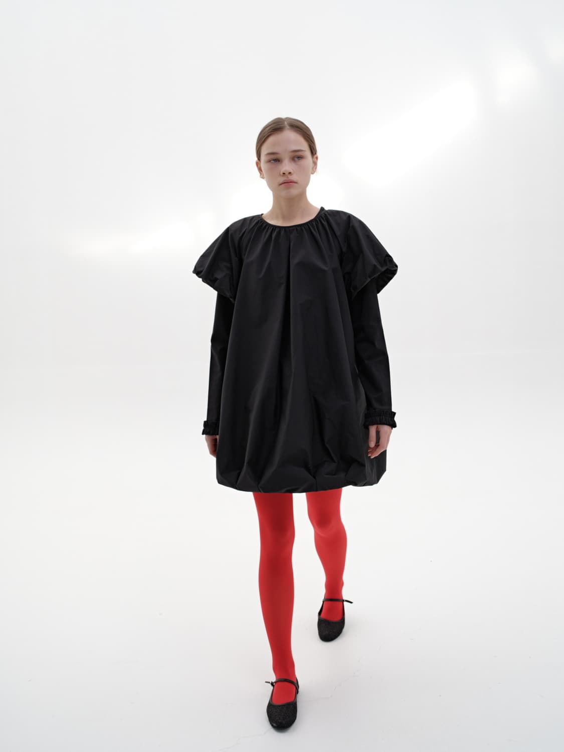 Cosmoss Volume Mini Dress Black 볼륨 미니 상품이미지2
