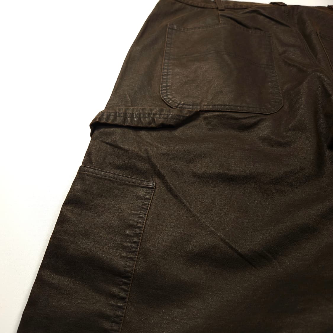 라퍼지스토어 루즈핏 코팅 카펜터 워크 팬츠 브라운 (M) 상품이미지3