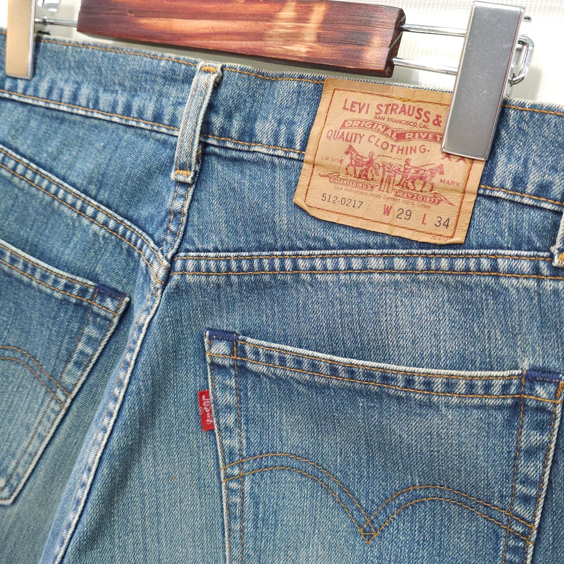1994년산 리바이스 512-0217 데님팬츠-28추천 상품이미지2