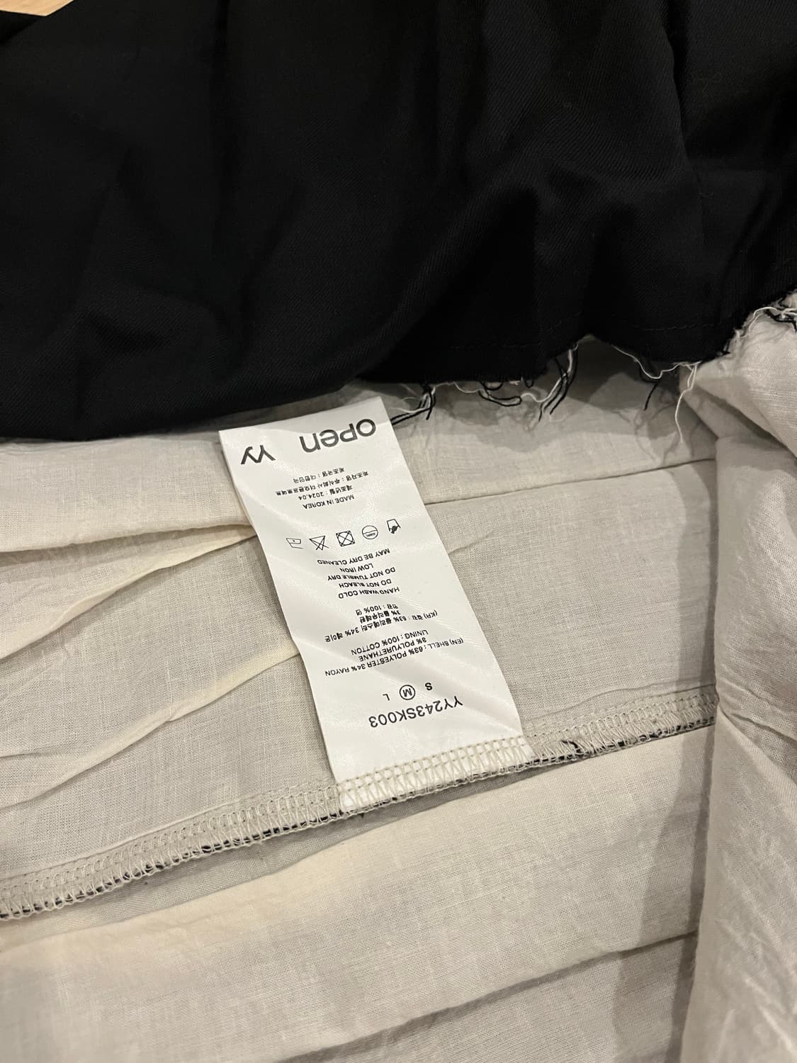 Openyy 오픈와이와이 플리츠스커트 블랙 상품이미지4