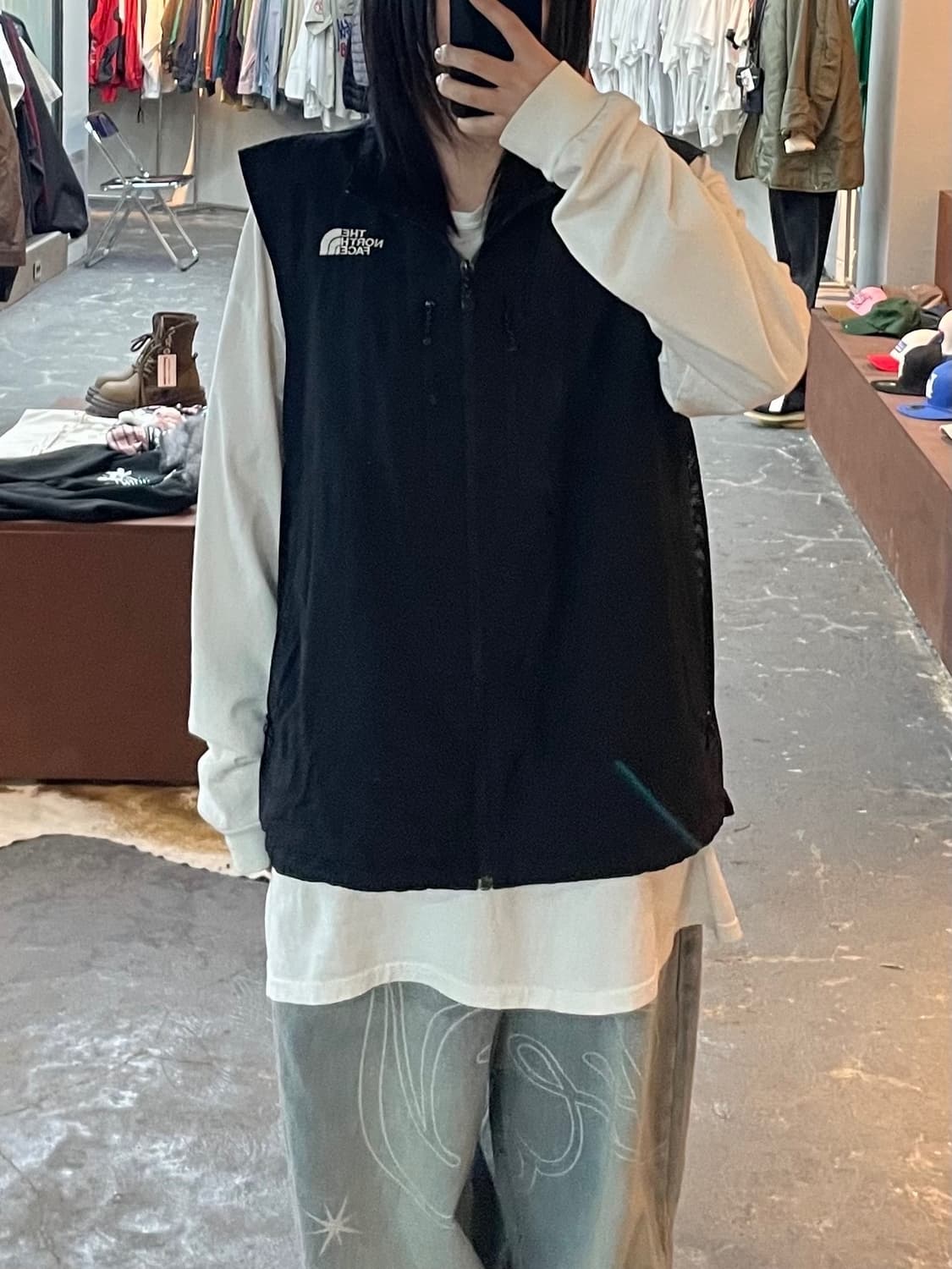 노스페이스 블랙 매시 아웃도어 피싱 베스트 H1697 상품이미지1