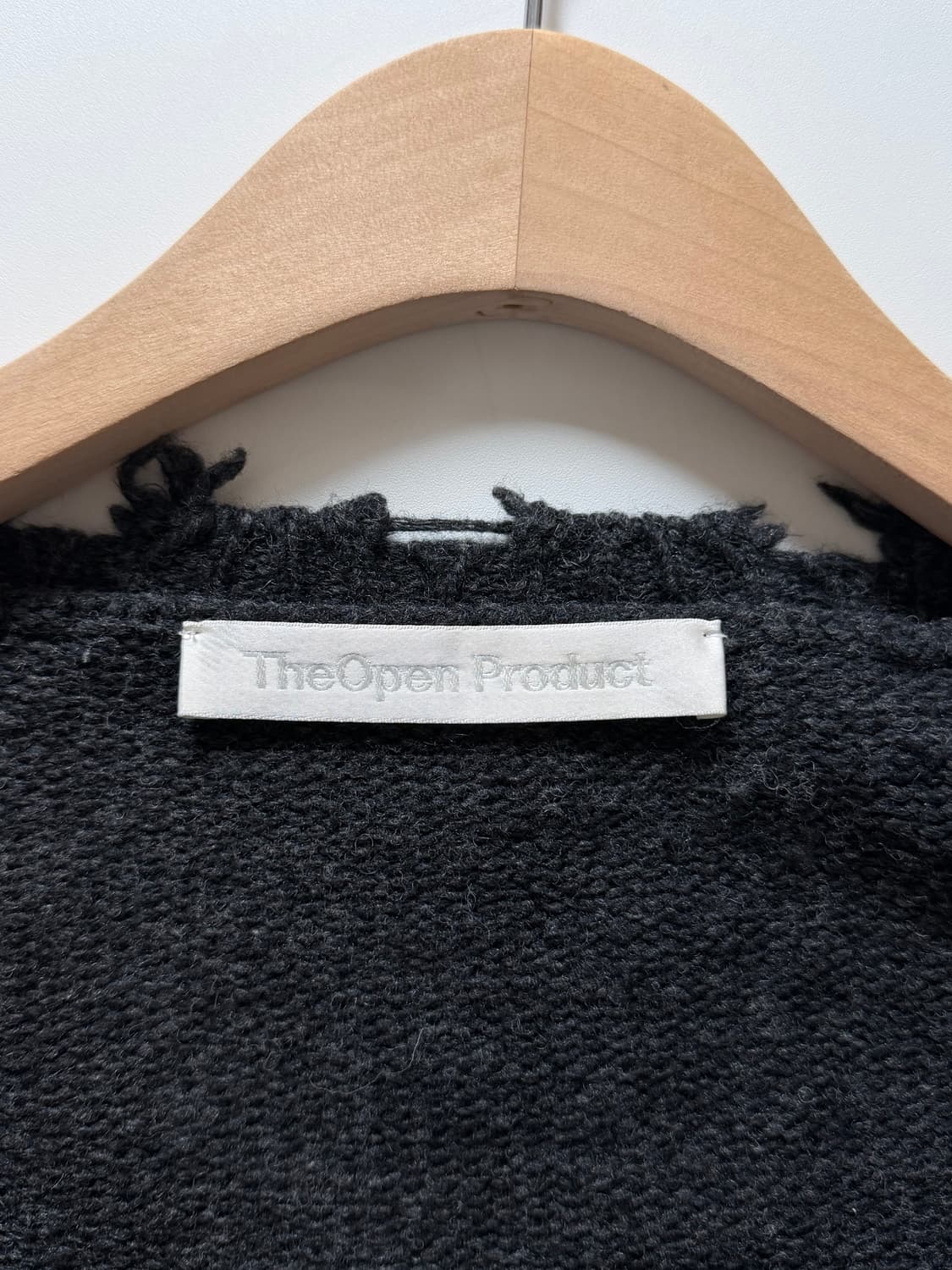 The Open Products 더오픈프로덕트 데미지드 볼레로 차콜 컬러 상품이미지7