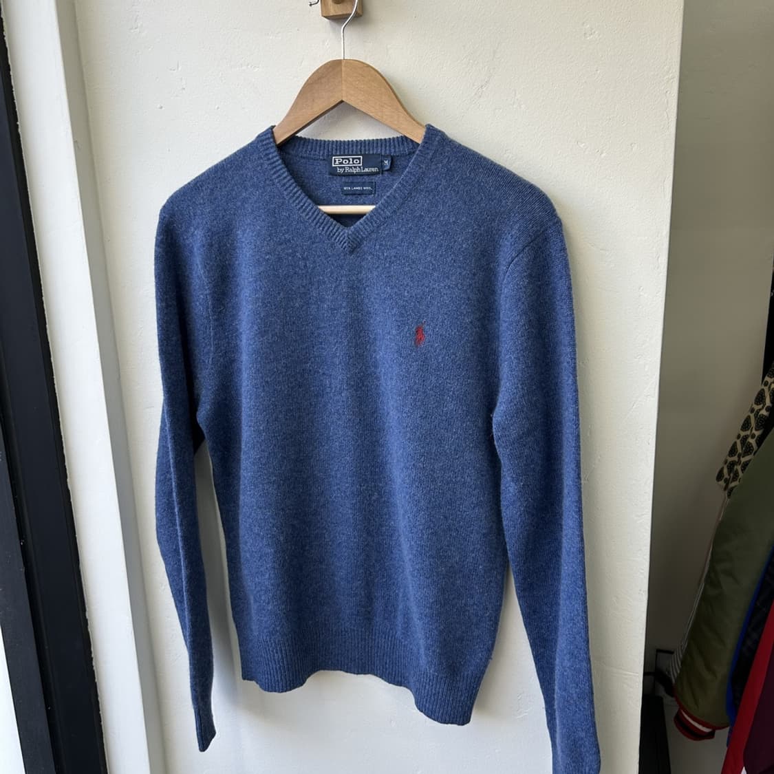 15574 - 폴로 랄프로렌 블루 브이넥 울 니트 (램스 울 100%) 상품이미지2