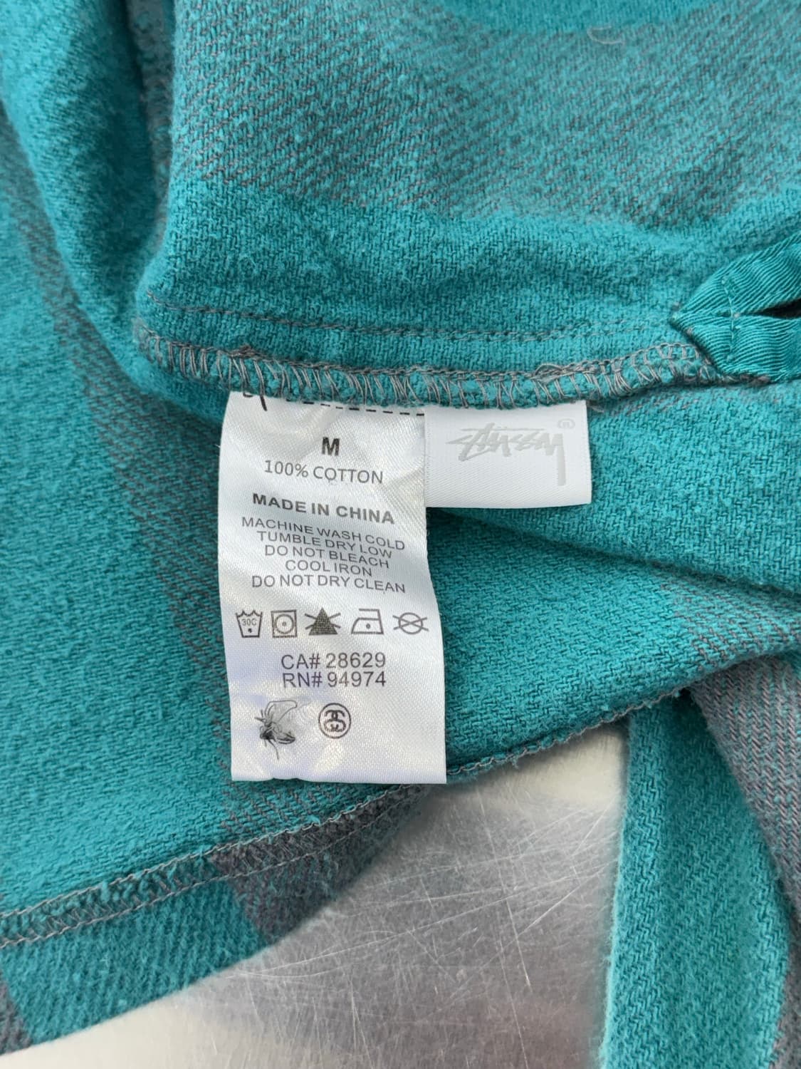 스투시 16fw 블루 스트라이프 후디 플란넬 셔츠 자켓 상품이미지8