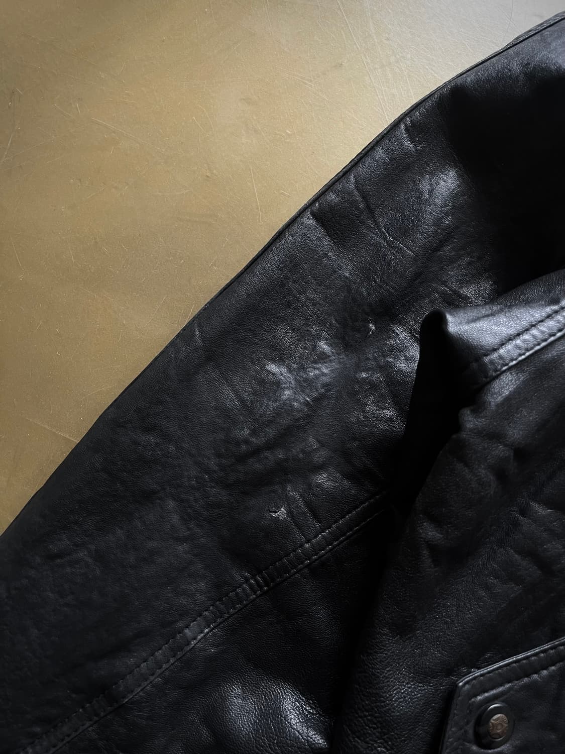 1990s Real Lambskin Leather Bomber JK 상품이미지5