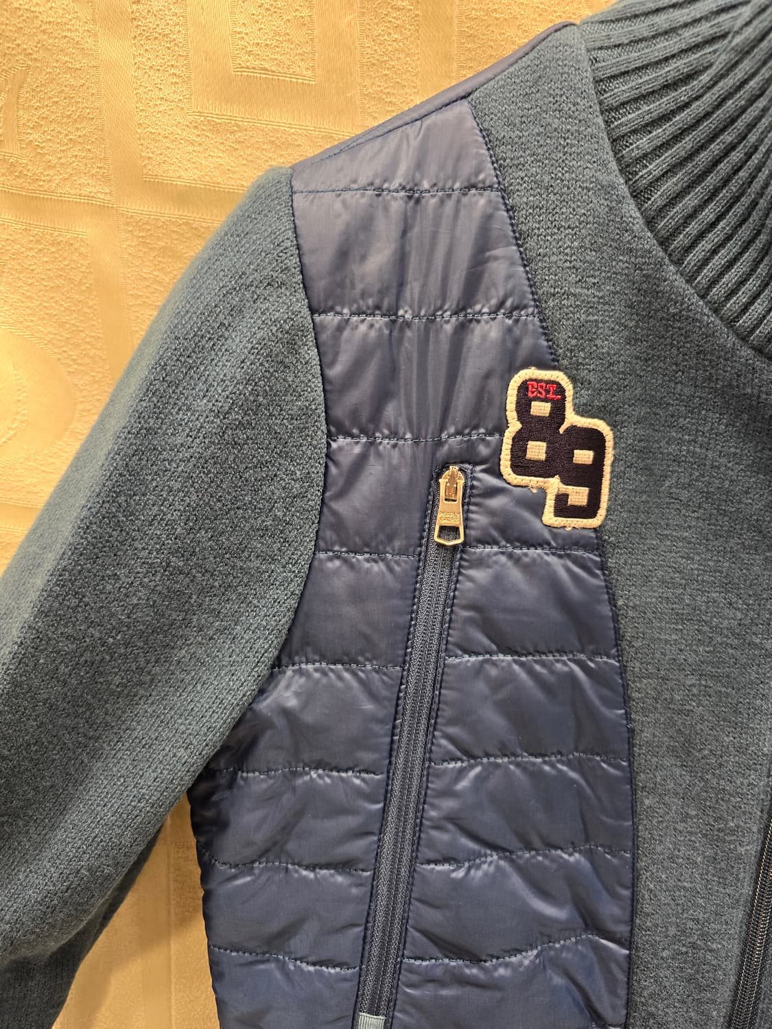 파리게이츠 블루 퀼팅 니트 가디건 겸 자켓 44 상품이미지4