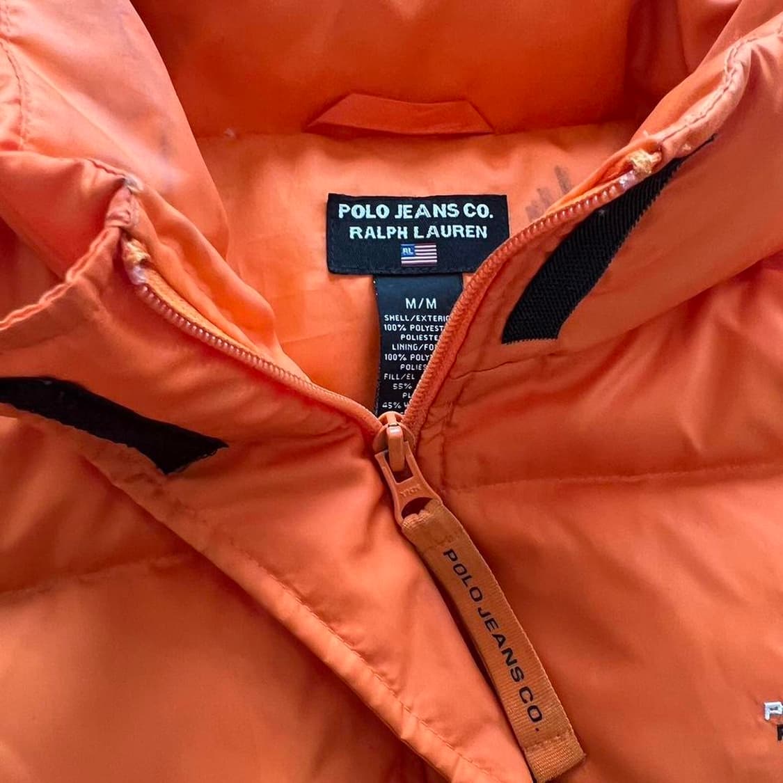 폴로 진 컴퍼니 랄프 로렌 패딩 자켓 오렌지 상품이미지3