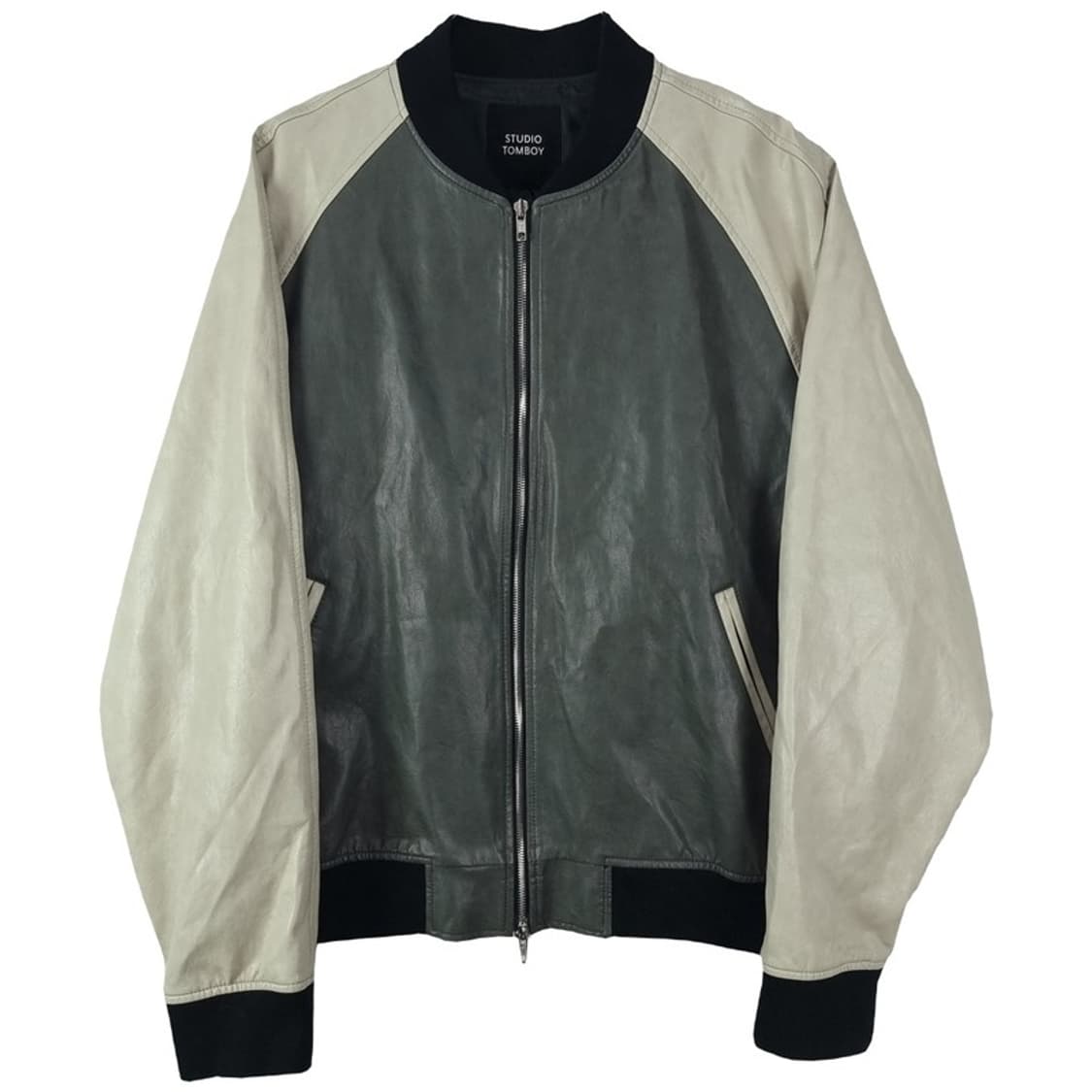 [톰보이] 비건 레더 바시티 자켓 M18633 상품이미지2