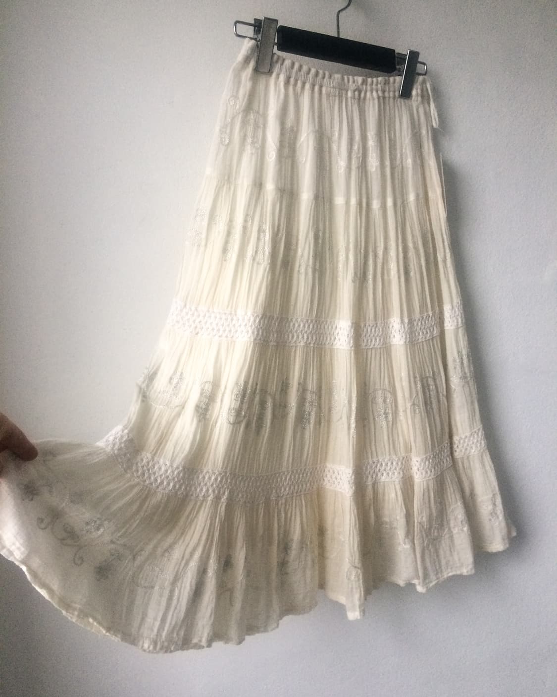 Ethnic mood embroidery layer long skirt 상품이미지4