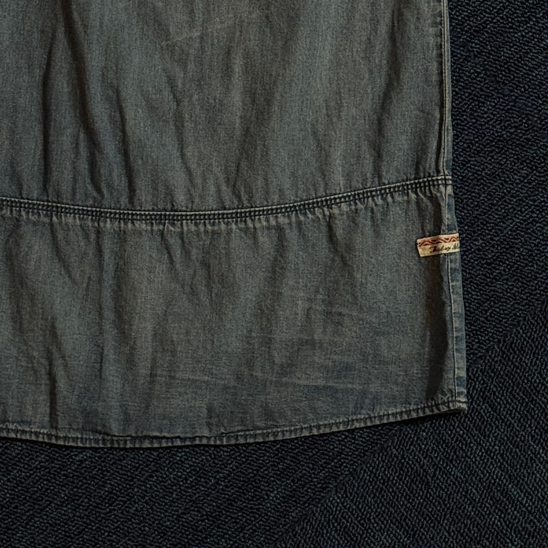 모리걸 자수포인트 데님 롱 원피스 상품이미지4