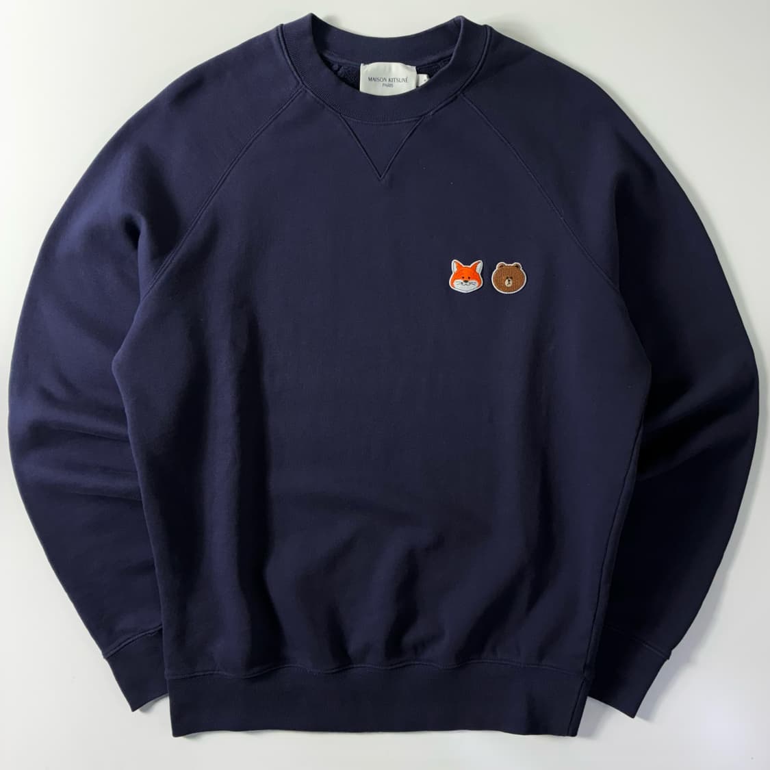 Maison Kitsune  메종키츠네 라인프렌즈 코튼 스몰패치 맨투맨 상품이미지1