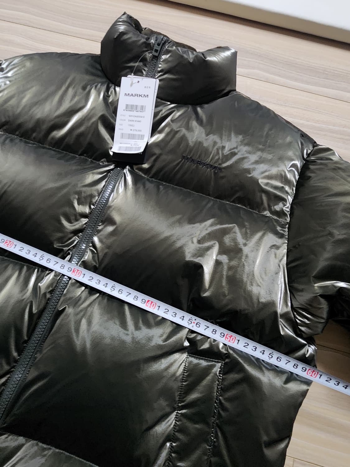 마크엠글로시덕다운패디점퍼다크카키L 상품이미지7