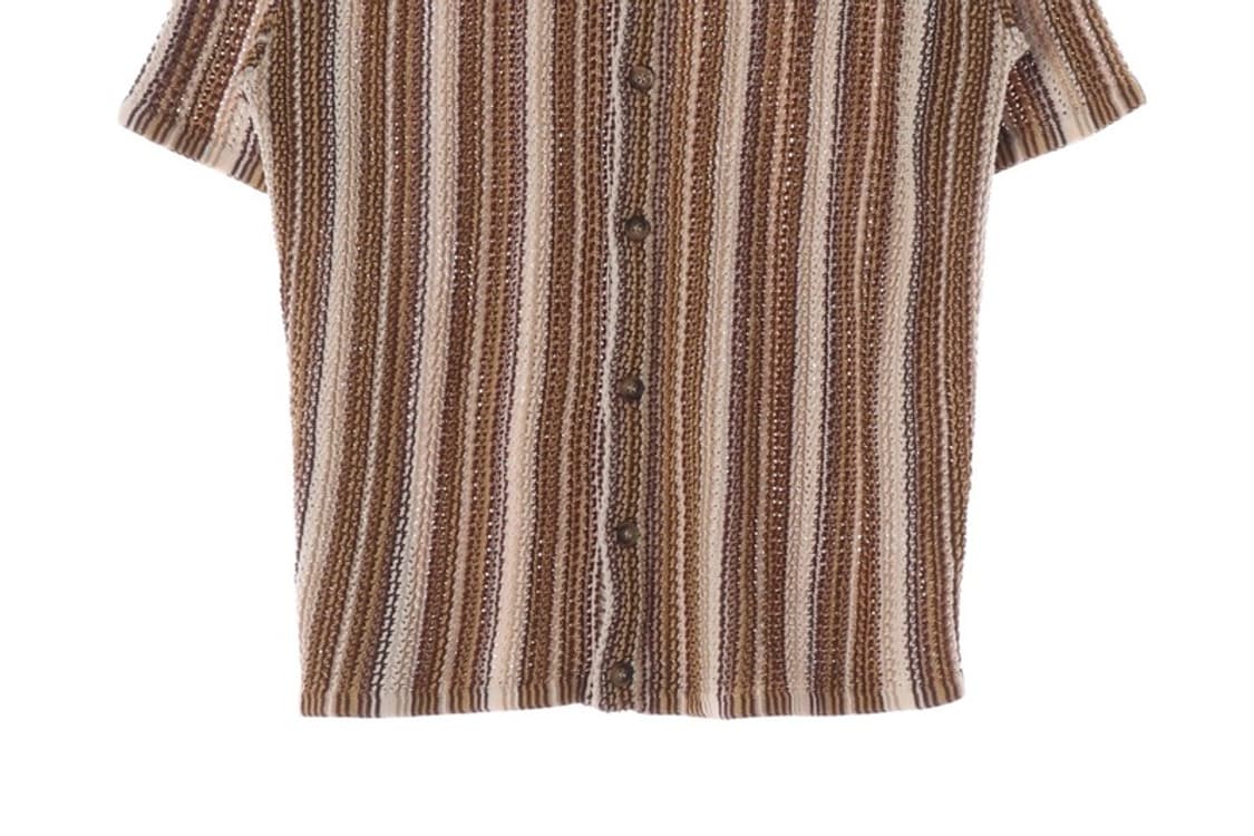 디미트리블랙 스트라이프 니트 하프셔츠 2 상품이미지4