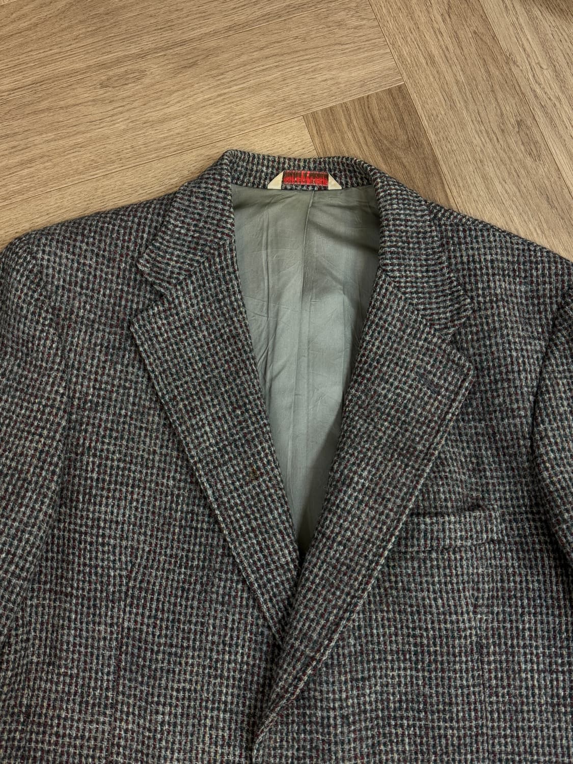 메이드인USA 해리스트위드 체크 울 자켓 상품이미지2