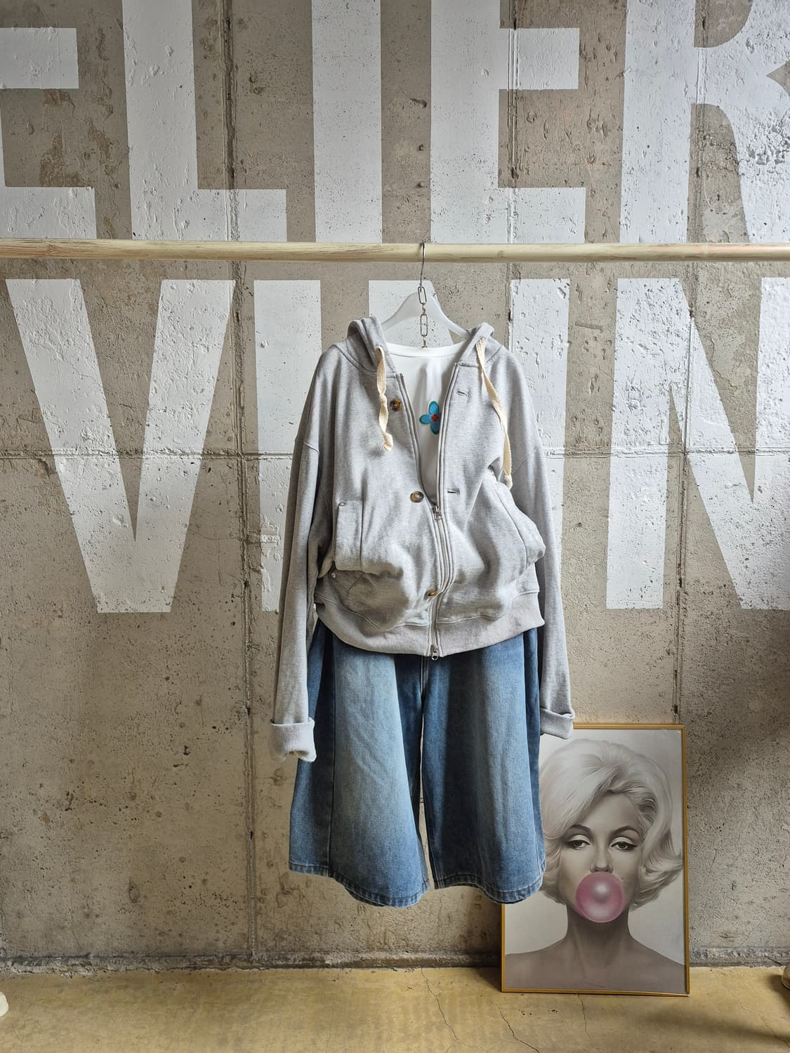 SATUR(세터) 단추포인트 후드집업(TS 상품이미지1